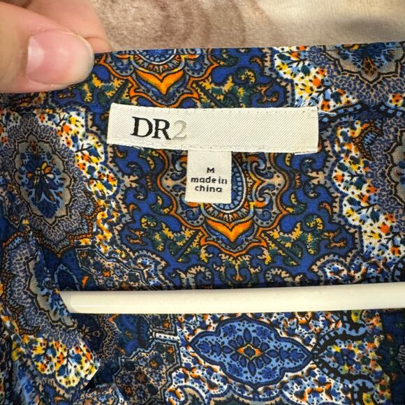 DR2 Multicolor Long Sleeve Pleated Dress Size Medium - Picture 4 of 4